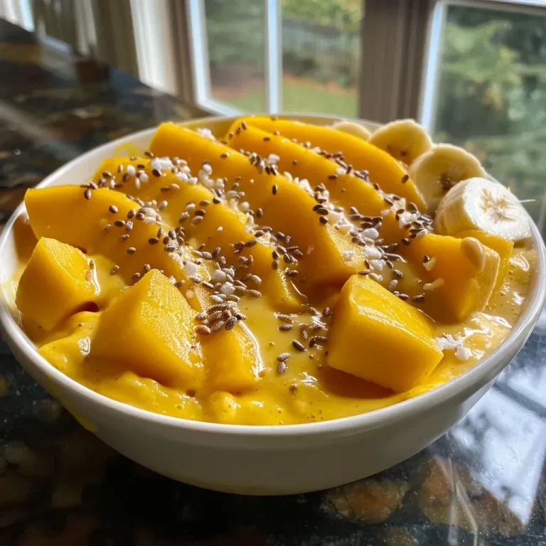 Explosión Tropical: Tu Batido de Mango en un Tazón Mango Smoothie Bowl