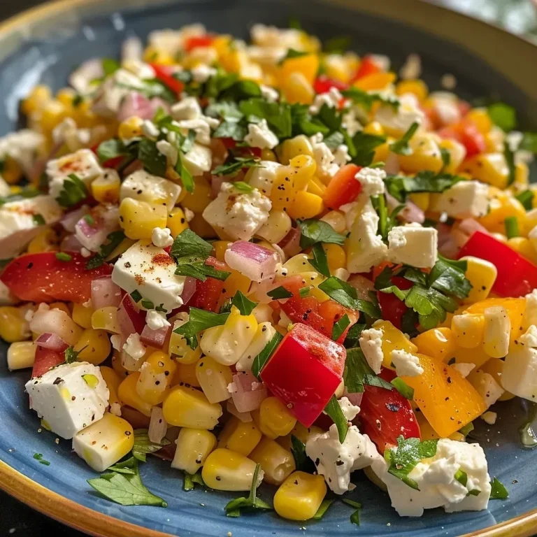 Paprika-Mais-Salat mit Feta Joghurt