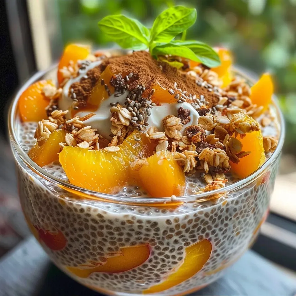 Peach Apricot Chia Pudding