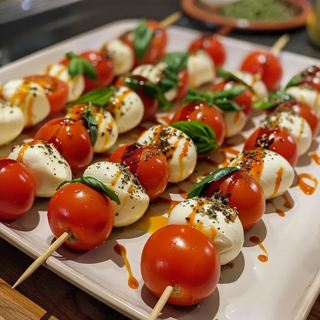 Tomate-Mozzarella Spieße einfaches Fingerfood