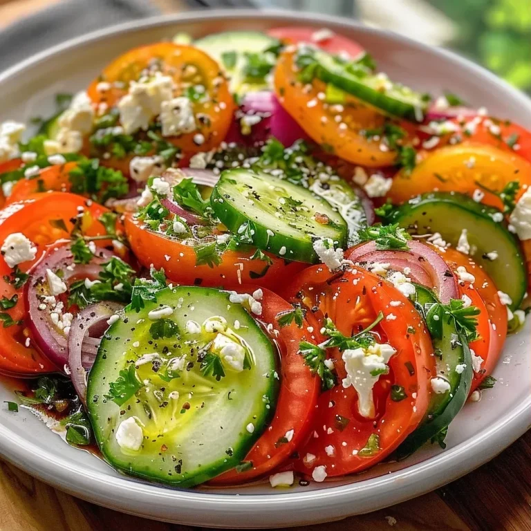 Tomaten-Gurken Salat mit Feta