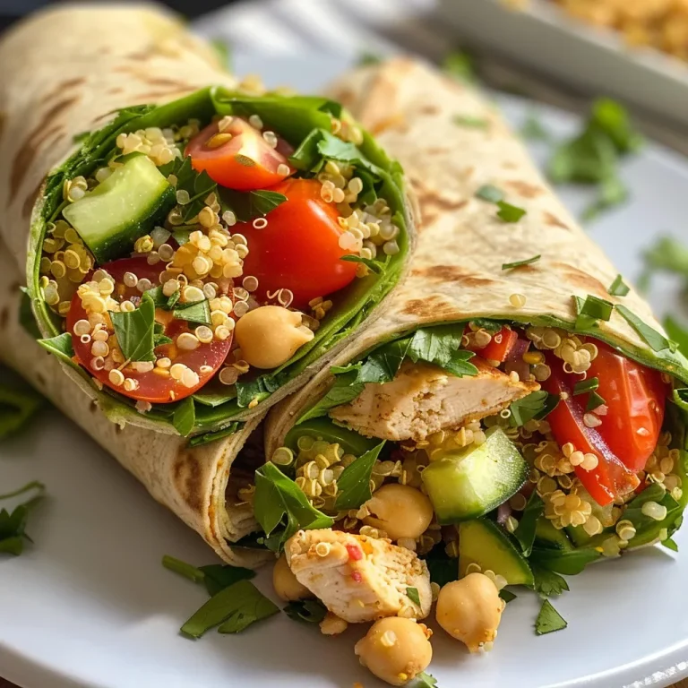Sommerliche Wraps mit Hähnchen-Quinoa Füllung