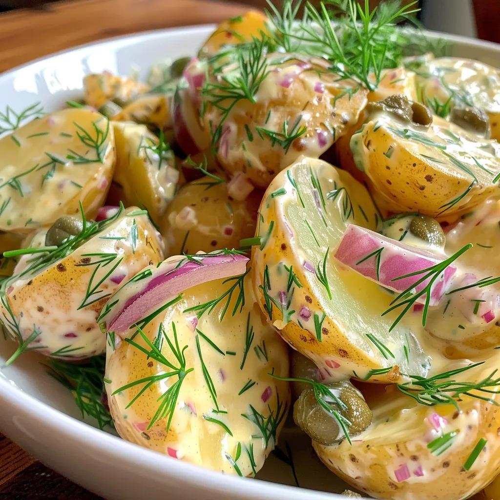 Skandinavischer Dill Kartoffelsalat für den Sommer