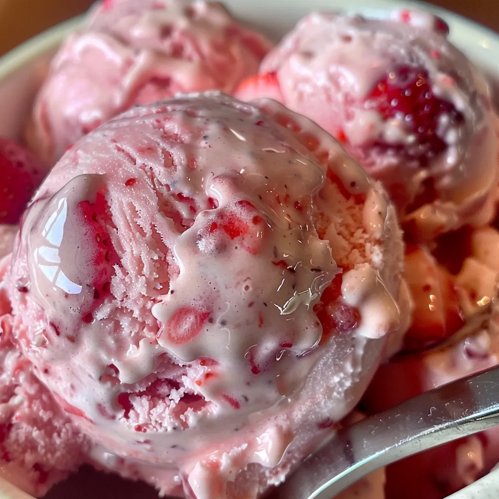 Vegan Erdbeer-Kokos-Eis (No Churn)