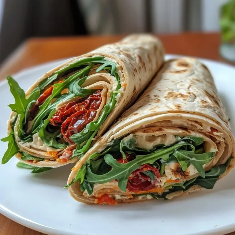 Envuelve tu Día: Deliciosos Wraps Vegetarianos con Rucola y Tomate Vegetarische Wrap Röllchen mit Rucola und Tomaten